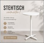 Stehtisch weiß 80cm Durchmesser Stehtisch weiß 80cm Durchmesser